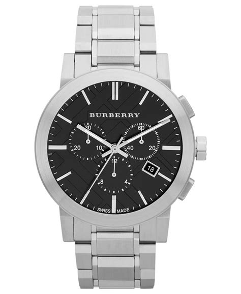 burberry watch men swiss stainless steel|men's burberry watch sale.